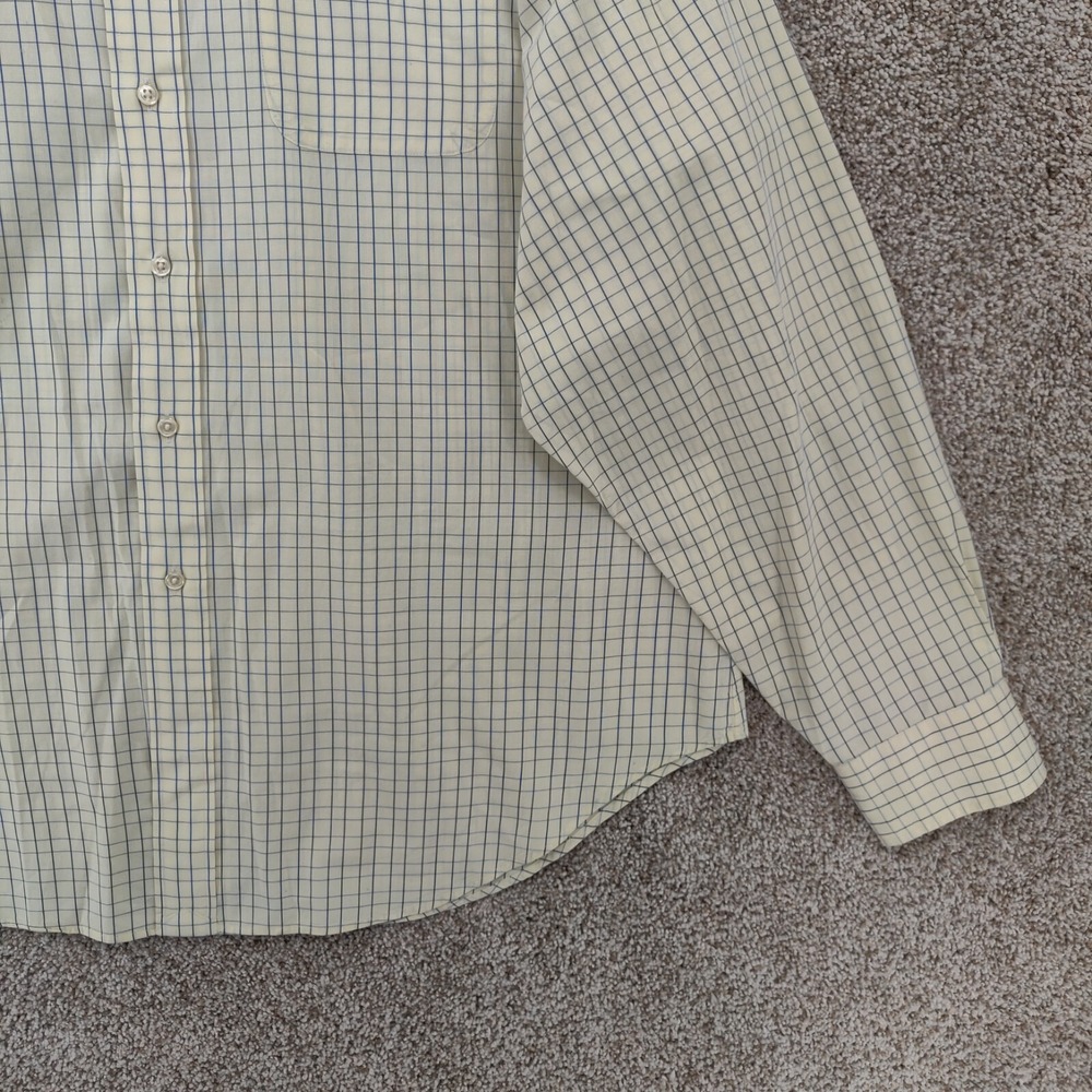 Vintage Polo Ralph Lauren Shirt Mens 17.5 Yellow Plaid Andrew Long Sleeve Button - Picture 4 of 14